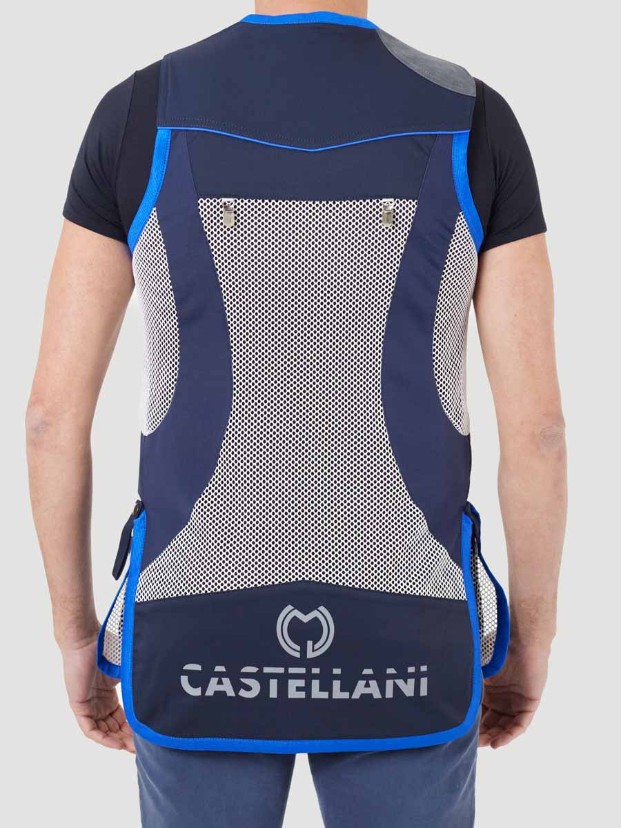 Castellani Trap Shooting Vest Rio Evolution - RH - White/Navy/Navy from ...