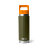 YETI RAMBLER® 26OZ BOTTLE WITH COLOUR-BLOCKED STRAW CAP - OLIVE/KING CRAB ORANGE