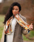 Clare Haggas Heads or Tails Toffee Classic Pure Silk Scarf
