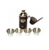 8 Oz Brown Leather Hip Flask with Four Cups & Funnel