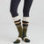 Ridgeline Merino Wool Socks Full Length - Olive Stripes