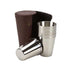 Set of 10 peg finder tot cups with leather wallet