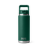 YETI RAMBLER® 26OZ BOTTLE WITH COLOUR-MATCHED STRAW CAP - BLACK FOREST GREEN