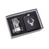 Pewterware Stags Head Whisky Glass and Hip Flask Set