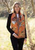 Clare Haggas Ahead of the Game Burnt Orange Classic Pure Silk Scarf